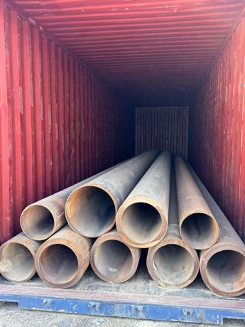 Pipe loaded in container